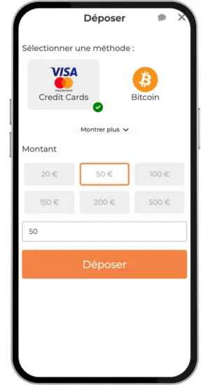 Effectuer votre premier dépôt